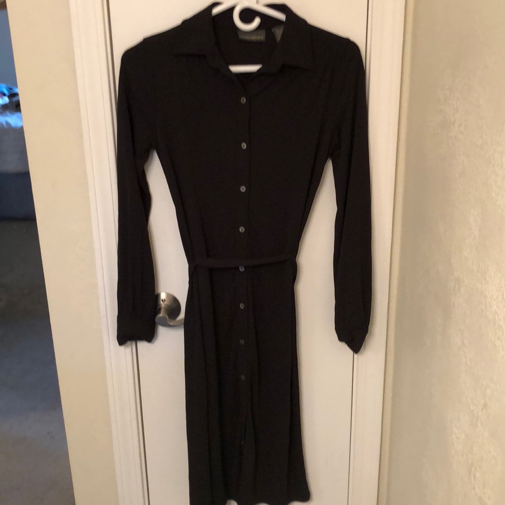 Black button down dress